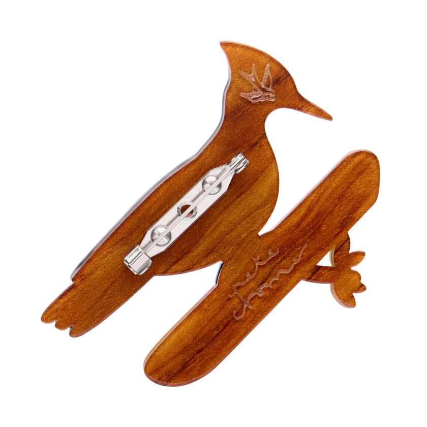 Erstwilder Pete Cromer North America The Persistent Pileated Woodpecker Brooch