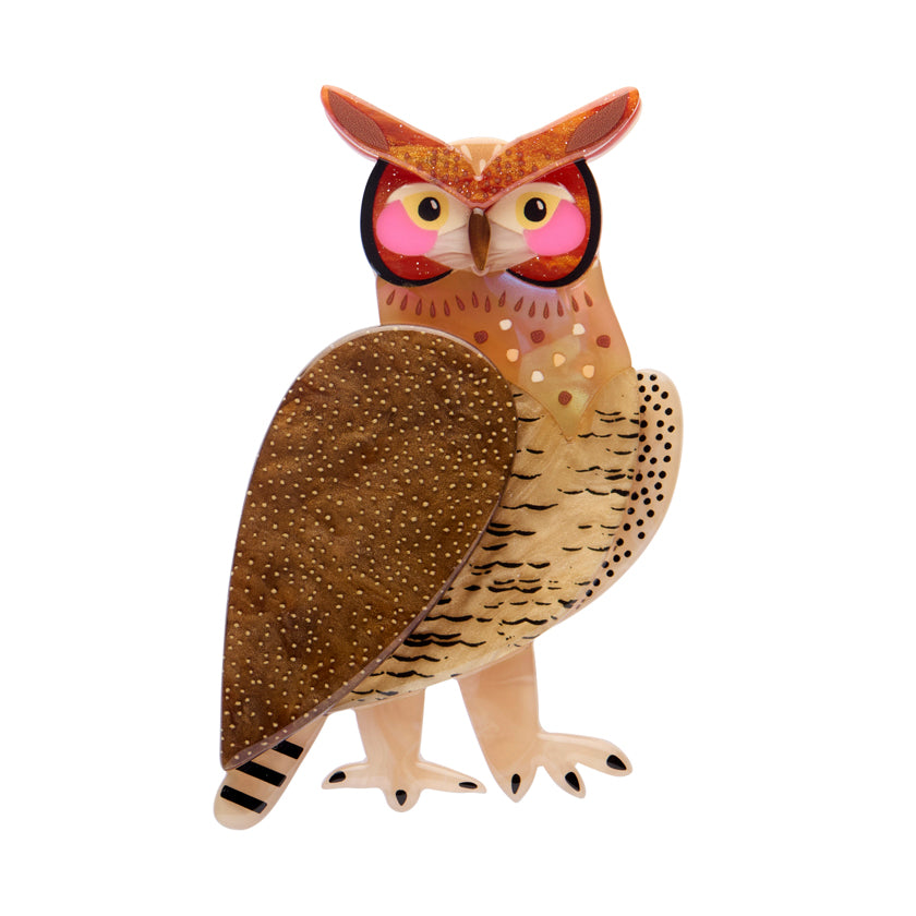 Erstwilder Pete Cromer North America The Grand Great Horned Owl Brooch
