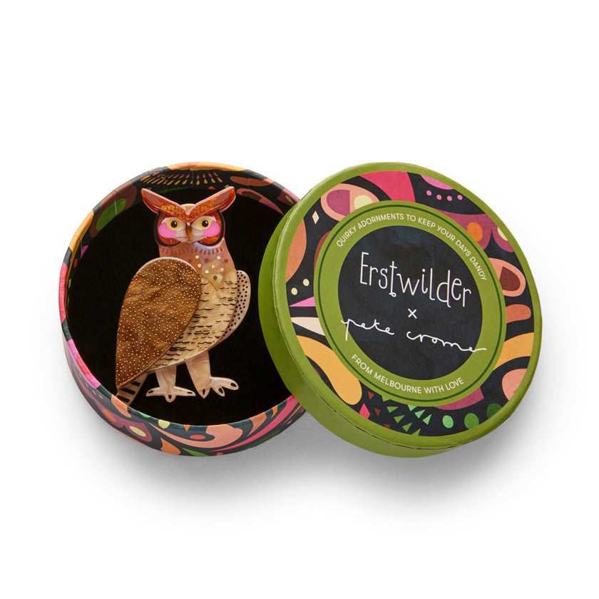 Erstwilder Pete Cromer North America The Grand Great Horned Owl Brooch