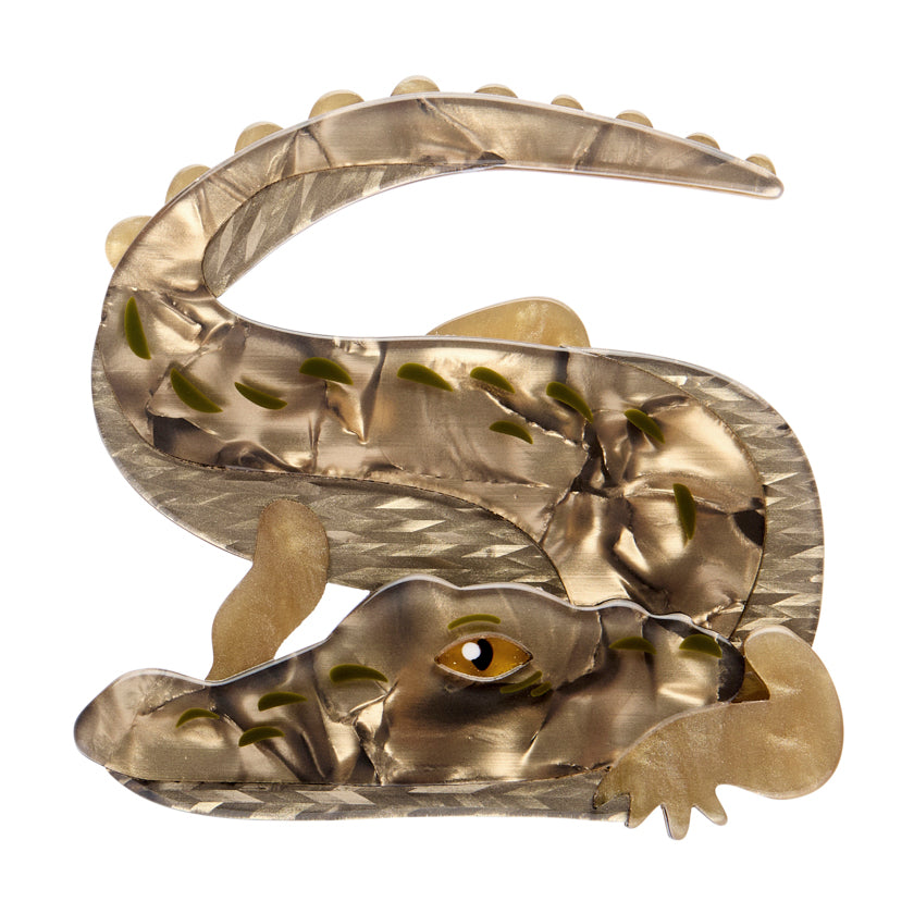 Erstwilder Australiana Crikey the Saltwater Crocodile Brooch