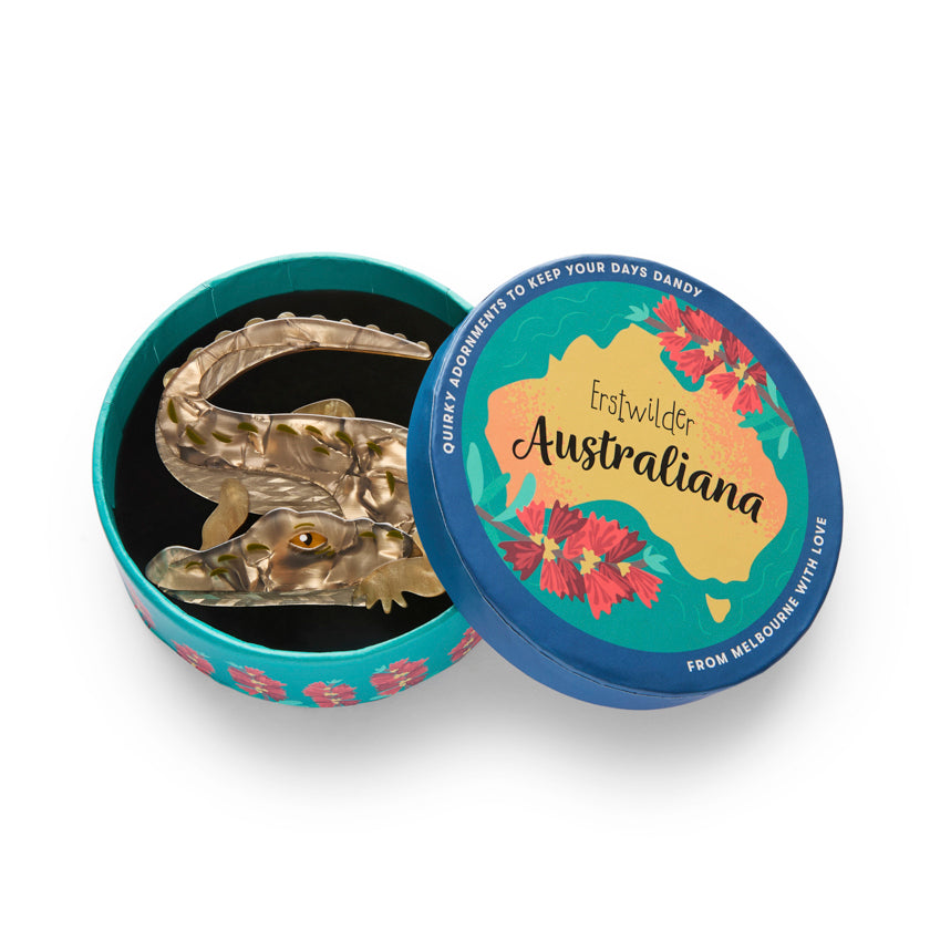 Erstwilder Australiana Crikey the Saltwater Crocodile Brooch