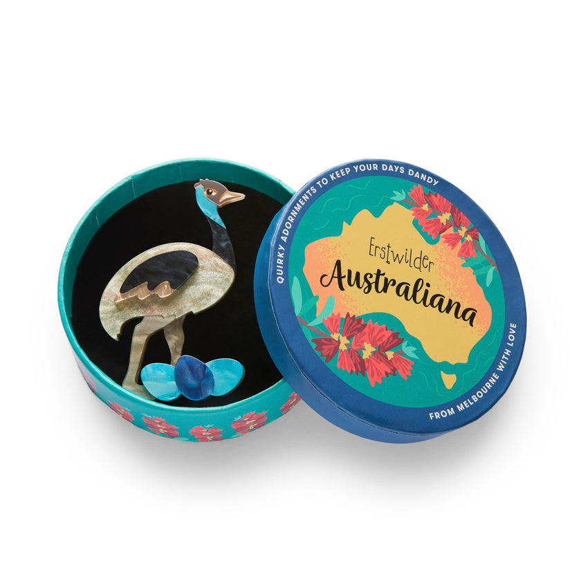 Erstwilder Australiana Elliot the Emu Brooch