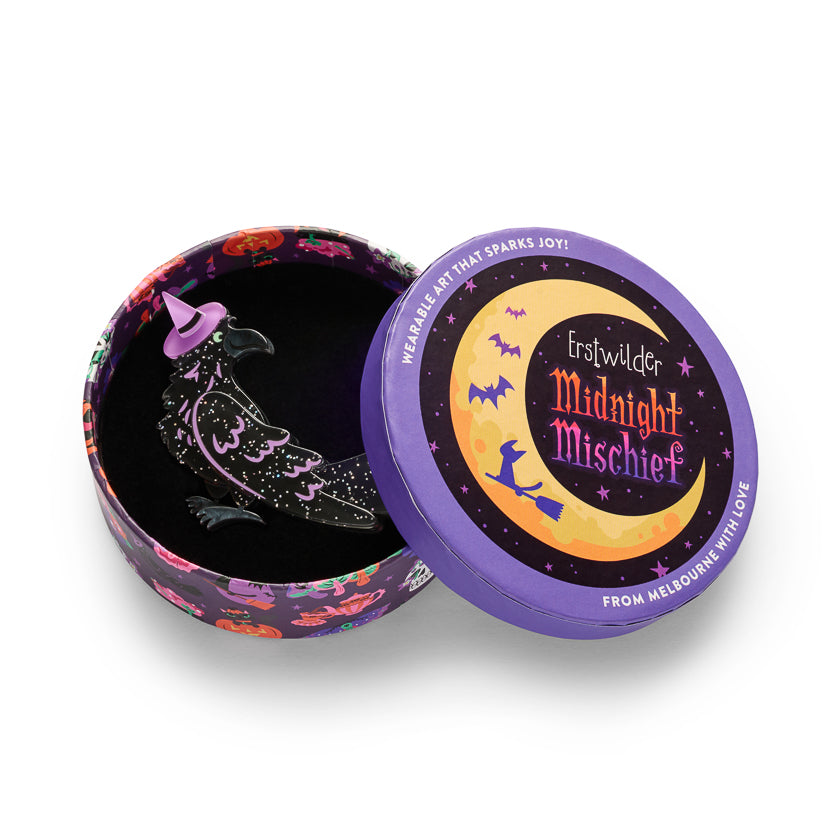 Erstwilder Midnight Mischief Flirt and Flutter Brooch