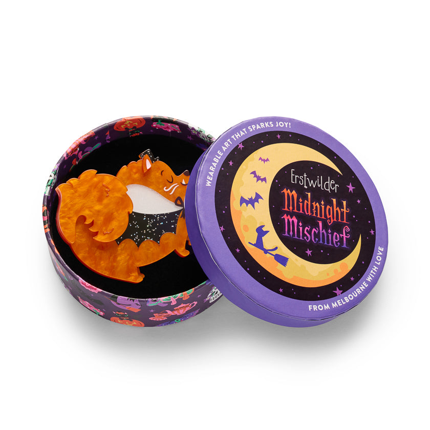Erstwilder Midnight Mischief Count Barkula Brooch
