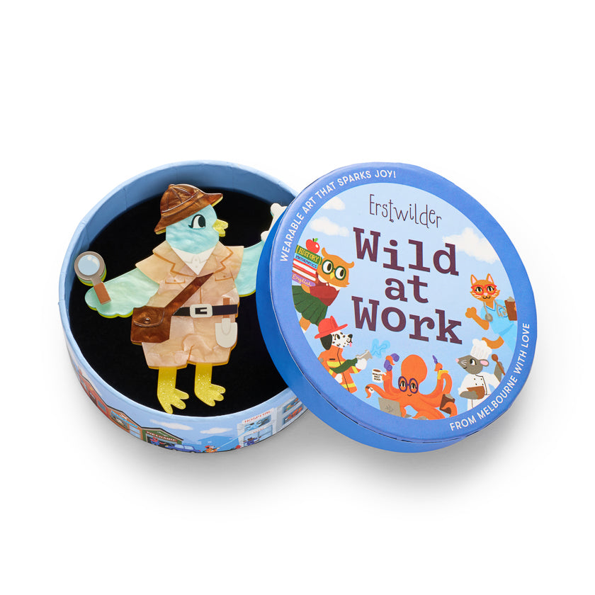 Erstwilder Wild at Work Dr. Fossil Brooch