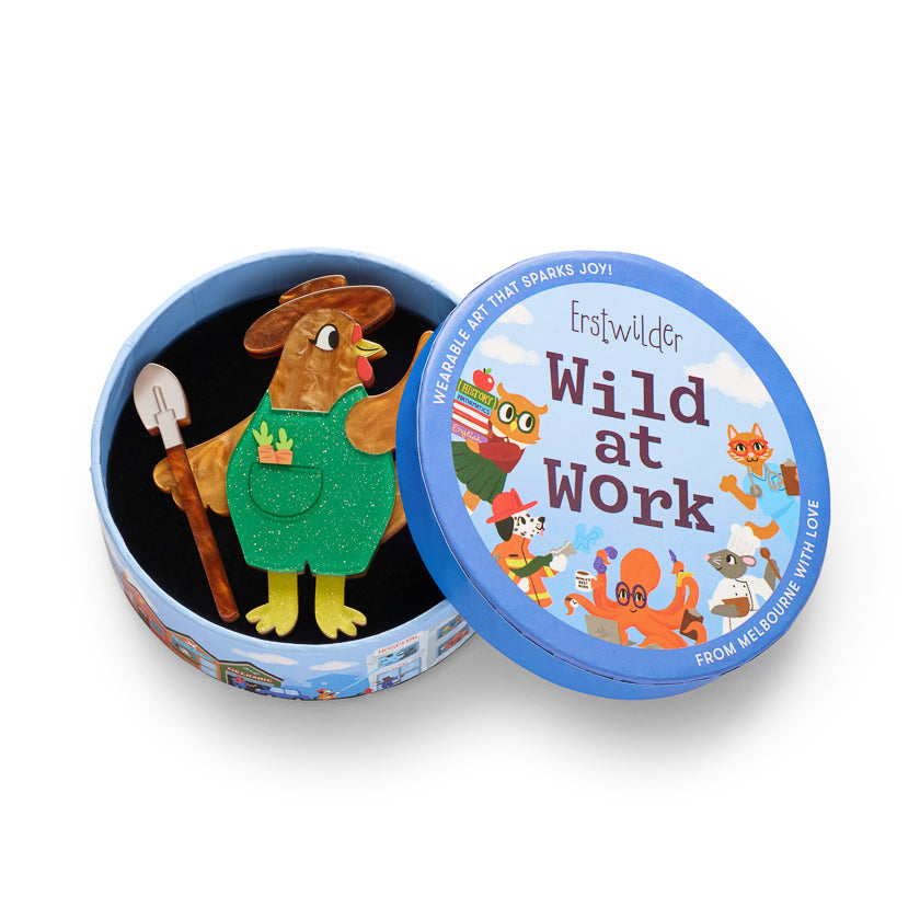 Erstwilder Wild at Work Coop Boss Brooch