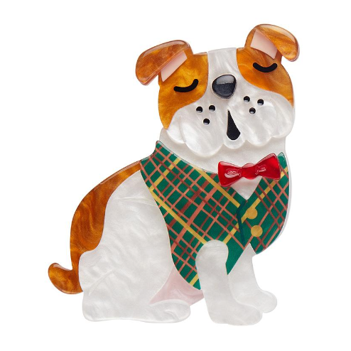 Erstwilder London Calling Barney the British Bulldog Brooch