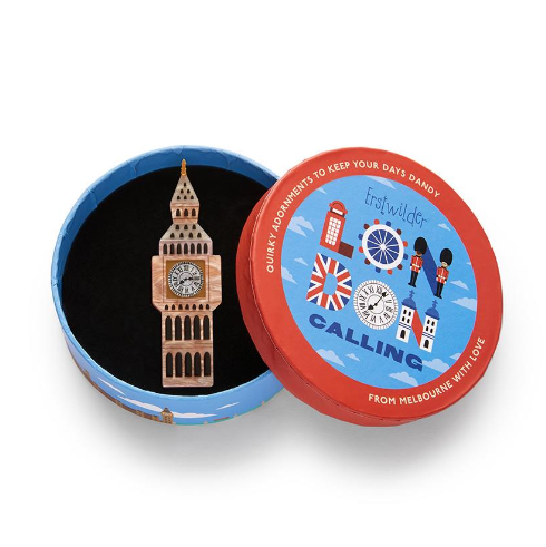 Erstwilder London Calling Big Ben Brooch