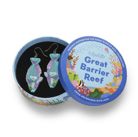 Erstwilder Great Barrier Reef Bleekers Parrotfish Drop Earrings