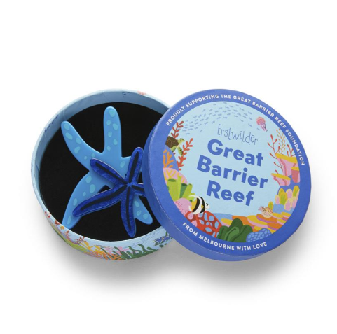 Erstwilder Great Barrier Reef Blue Seastar Brooch