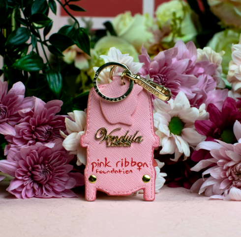 Vendula Pink Ribbon Foundation London Cats and Corgis Floral Pink Bus Key Charm
