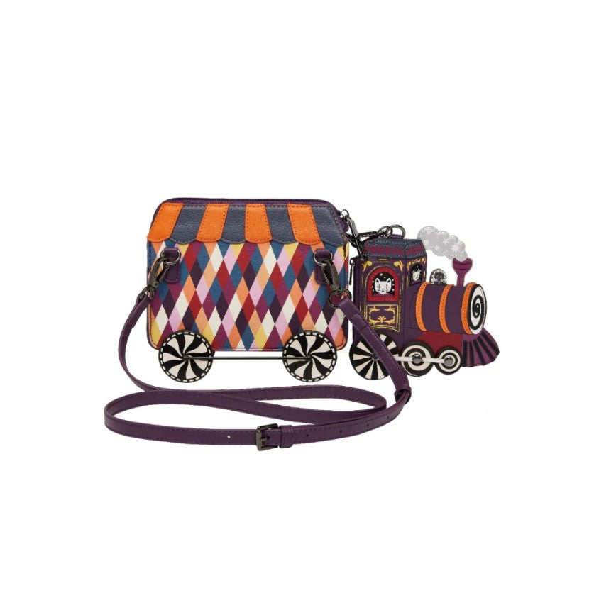 Vendula Skelecats Ghost Train Charm Novelty Bag