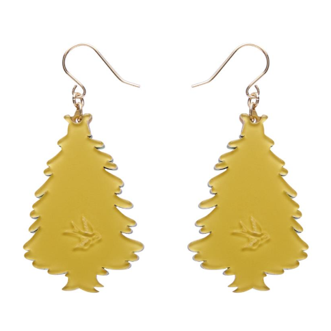 Erstwilder Merry Menagerie Christmas Tree Centre Piece Drop Earrings