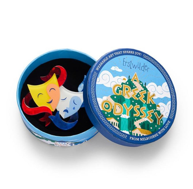 Erstwilder A Greek Odyssey Comedy and Tragedy Brooch