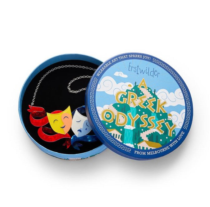 Erstwilder A Greek Odyssey Comedy and Tragedy Necklace