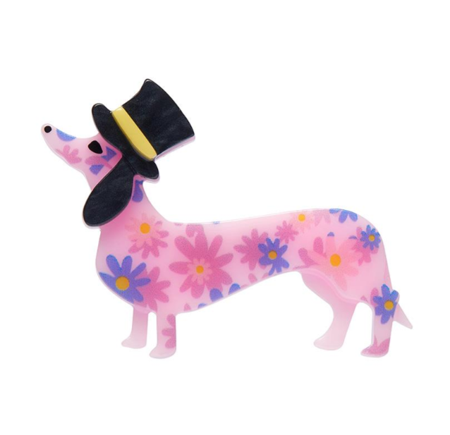 Erstwilder Dapper Dachsund Mini Brooch