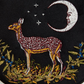 Fable England Deer Embroidered Saddle Bag Black Velvet