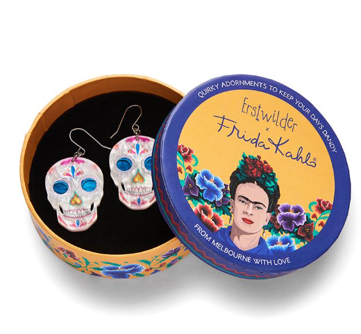 Erstwilder Frida Kahlo Dia De Los Muertos Drop Earrings