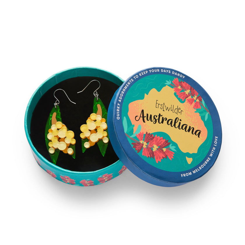 Erstwilder Australiana Golden Wattle Earrings