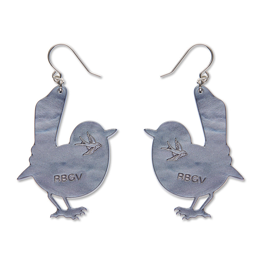 Erstwilder x Royal Botanic Gardens Victoria Superb Fairy Wren Drop Earrings