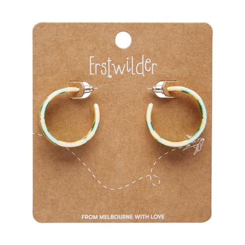 Erstwilder Jocelyn Proust Sunflower Hoop Stud Earrings