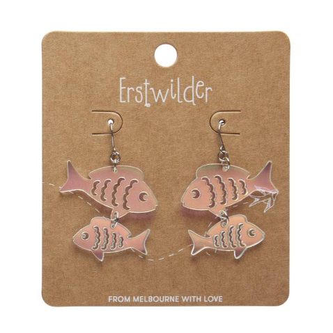 Erstwilder Great Barrier Reef Fish Friends Drop Earrings Iridescent