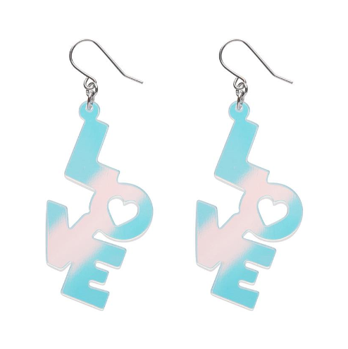 Erstwilder Valentine Love Ripple Drop Earrings Iridescent