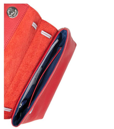 Mywalit Small Flapover Crossbody Red