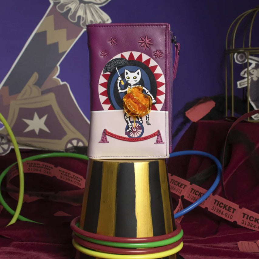 Vendula Skelecats Ghost Train Folding Wallet