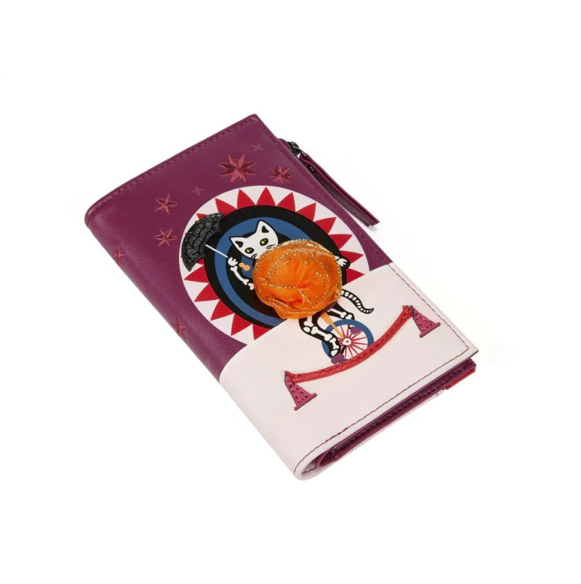 Vendula Skelecats Ghost Train Folding Wallet