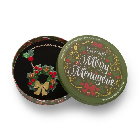Erstwilder Merry Menagerie Forest Wreath Necklace