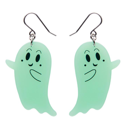 Erstwilder Halloween Essentials Ghost Drop Earrings Glow in the Dark