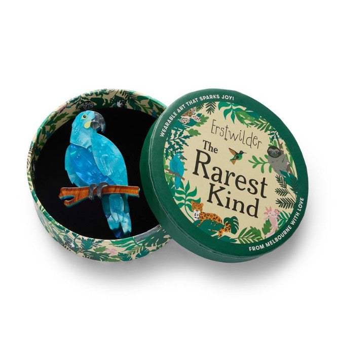 Erstwilder The Rarest Kind Glaucous Macaw Brooch
