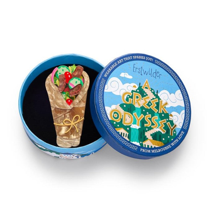 Erstwilder A Greek Odyssey Gyros on the Go Brooch