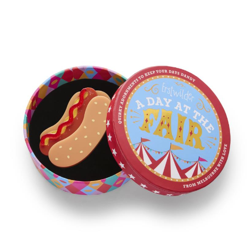 Erstwilder A Day at the Fair Hot Diggity Dog Brooch