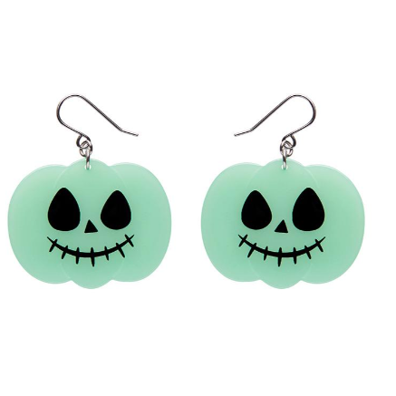 Erstwilder Halloween Essentials Jack O Lantern Drop Earrings Glow in the Dark