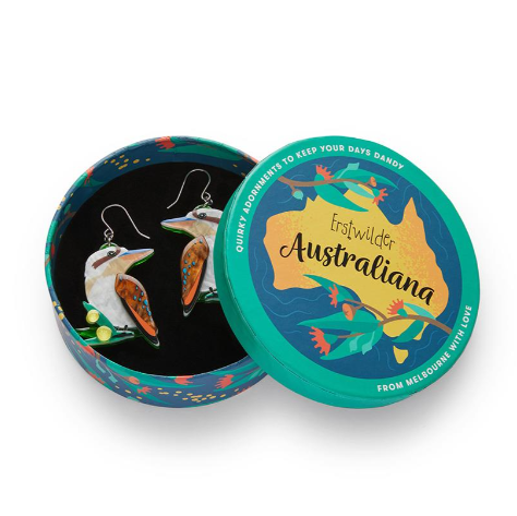 Erstwilder Australina Kirby the Kookaburra Drop Earrings