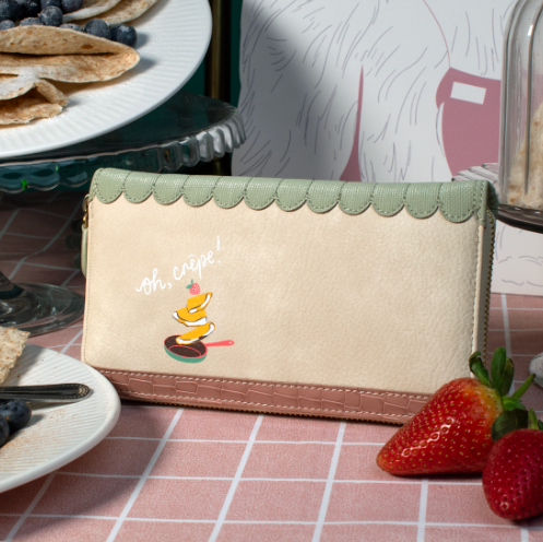 Vendula La Petite Creperie Large Zip Around Wallet