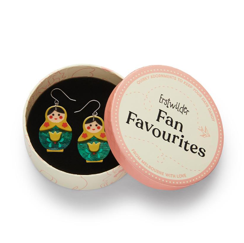 Erstwilder Fan Favs Matryoshka Memories Drop Earrings