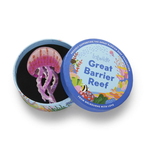 Erstwilder Great Barrier Reef Mauve Stinger Jellyfish Brooch
