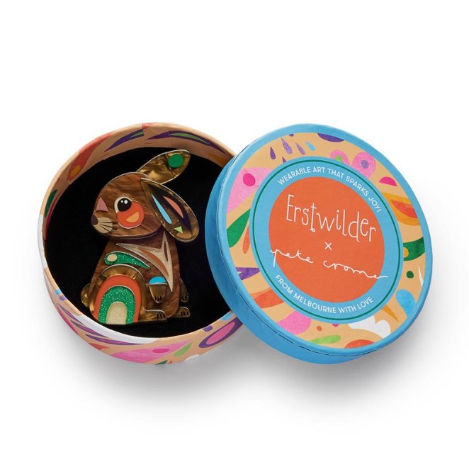 Erstwilder Pete Cromer Easter Milo the Bunny Brooch