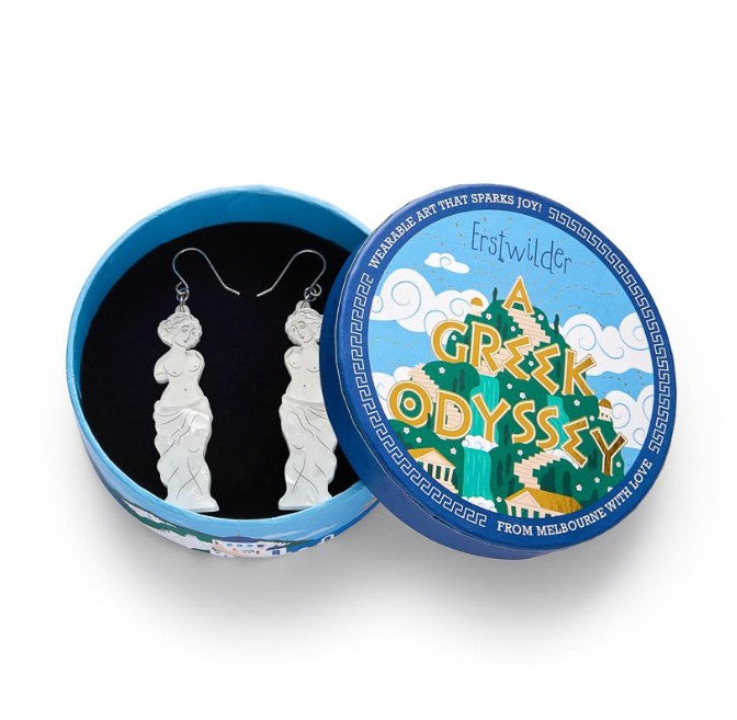 Erstwilder A Greek Odyssey Marble Muse Drop Earrings