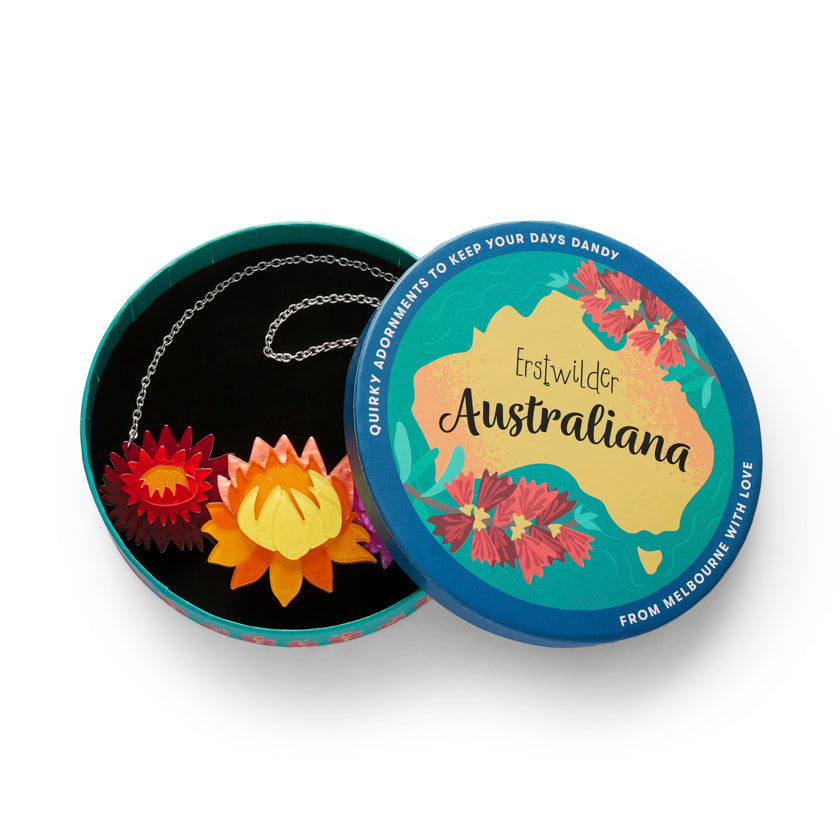 Erstwilder Australiana Strawflowers Necklace