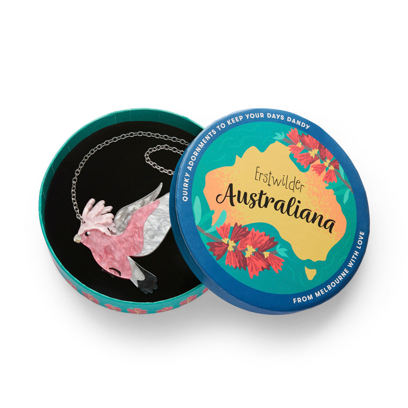 Erstwilder Australiana Gertie the Galah Necklace