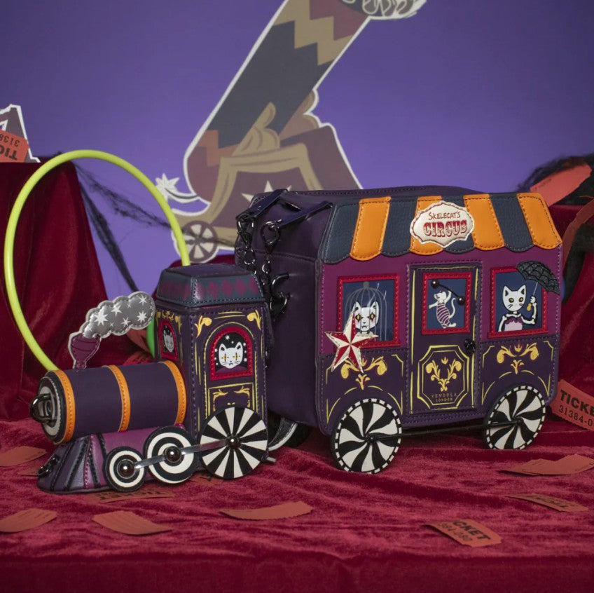 Vendula Skelecats Ghost Train Novelty Bag