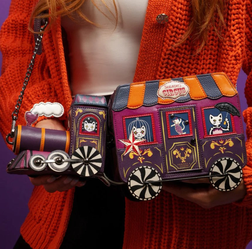 Vendula Skelecats Ghost Train Novelty Bag