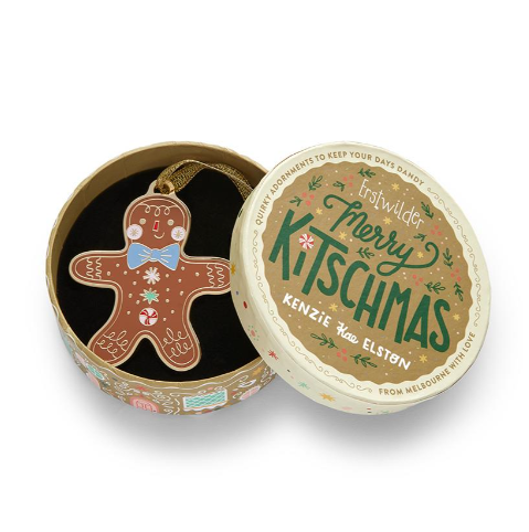 Erstwilder Merry Kitschmas Santas Snack Enamel Tree Ornament