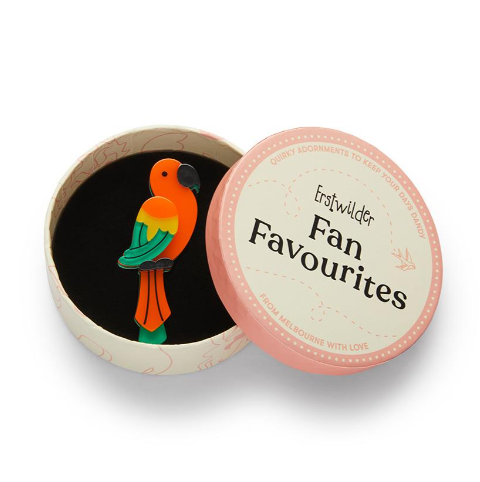 Erstwilder Fan Favs Panchas Parrot Brooch