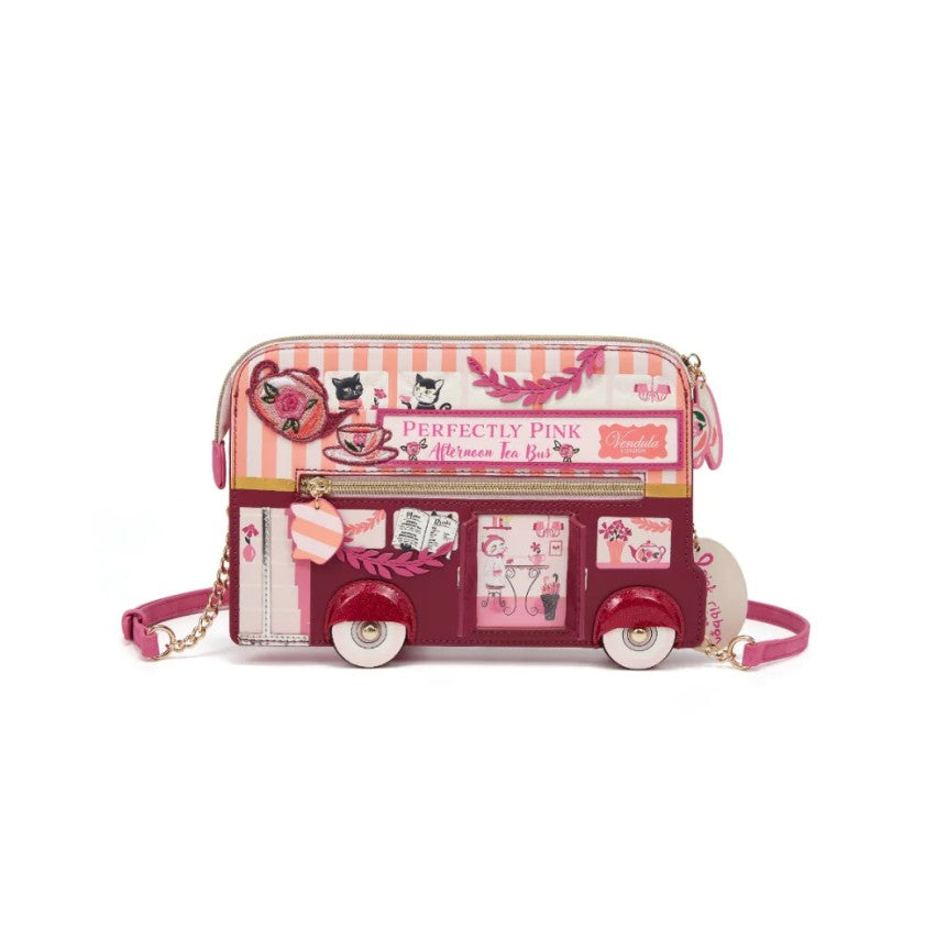 Vendula Perfectly Pink Afternoon Tea Bus Pouch Bag