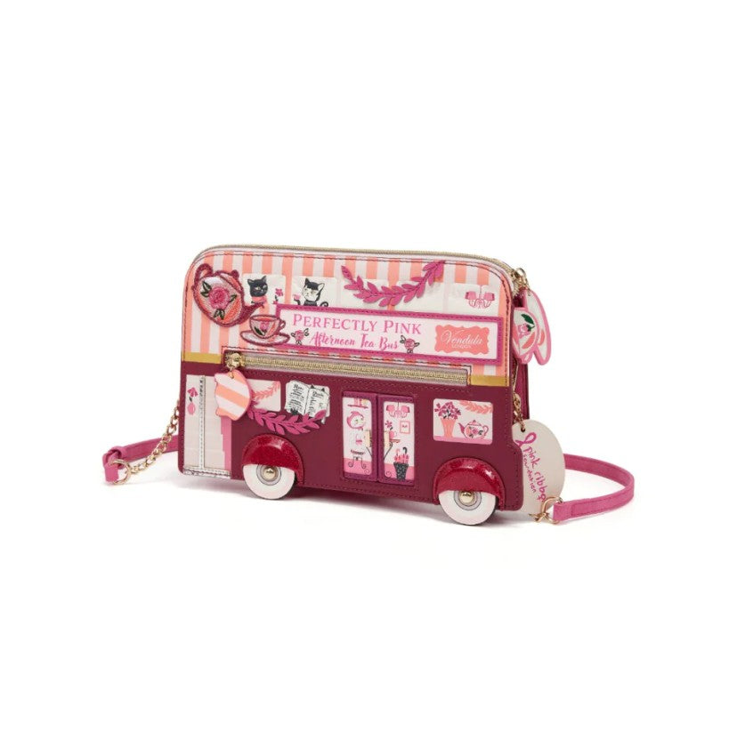 Vendula Perfectly Pink Afternoon Tea Bus Pouch Bag